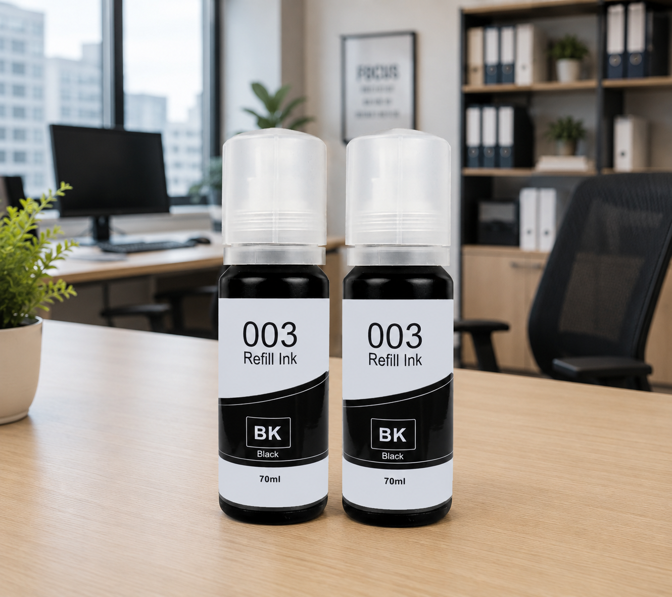 OG 003 Black Ink Bottle Compatible (70ml) Pack of 2