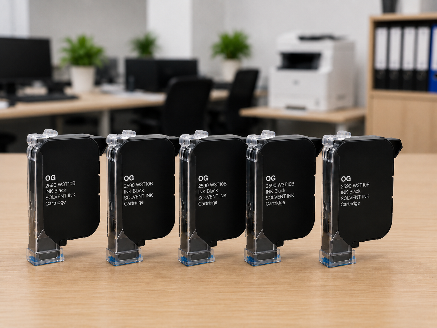 OG 2590 W3T10B Black 2590 Solvent Ink Cartridge Pack of 5