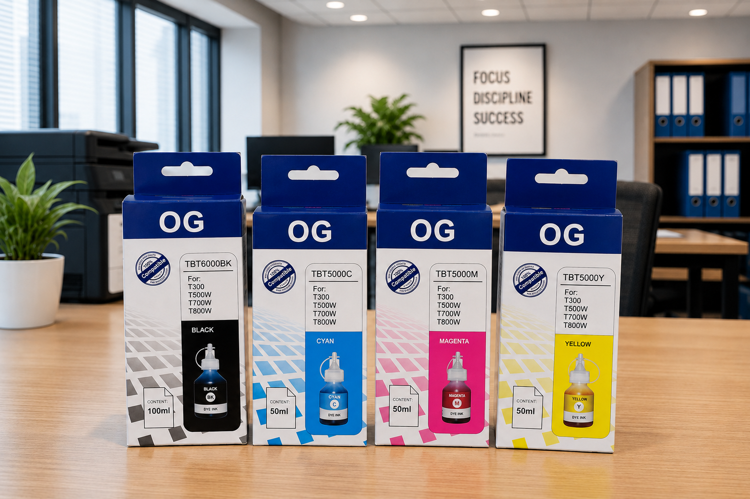 OG BT6000/BT5000 Compatible Ink Bottle Set (BK/C/Y/M)