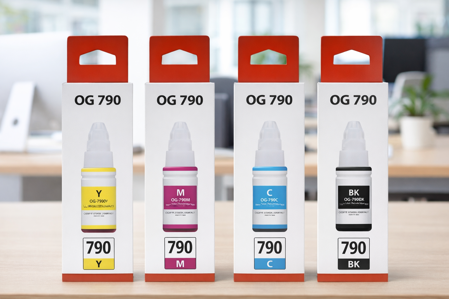 OG 790 Ink Bottle Compatible for Canon Ink (Bk/C/Y/M)(Set of 4) Neo online store