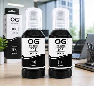 OG 005 Black Ink Bottle Compatible Pack of 2
