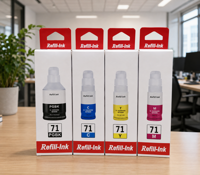 OG 71 Ink Bottle (Compatible with Canon GI-71) Black 135ml Color 70ml