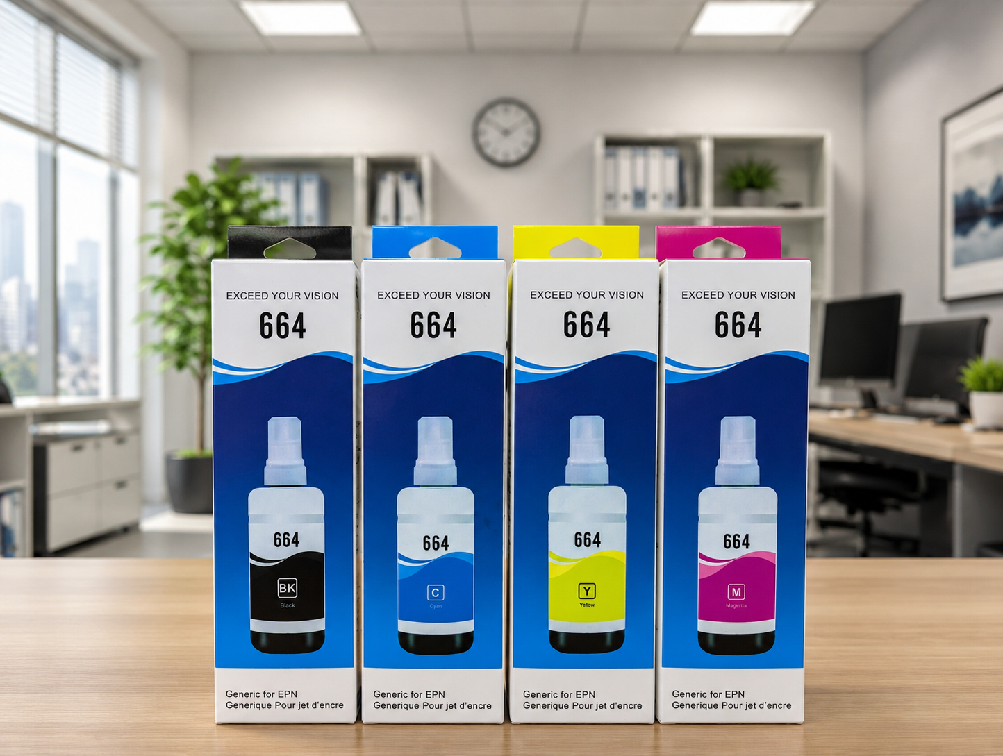 OG 664 Ink Bottle Compatible (BK/C/Y/M/ Set)