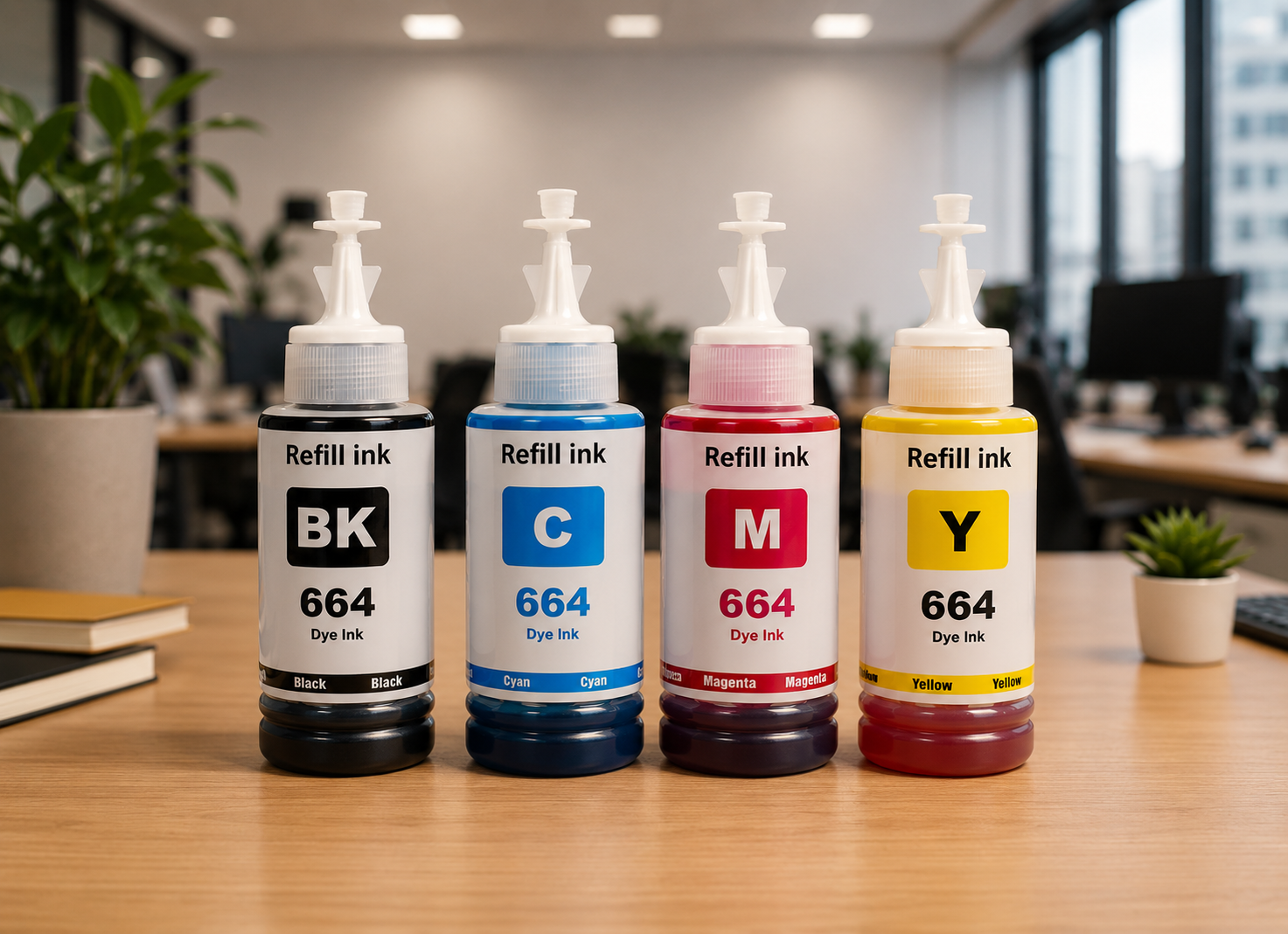 OG 664 Ink Bottle Compatible (BK/C/Y/M/ Set)