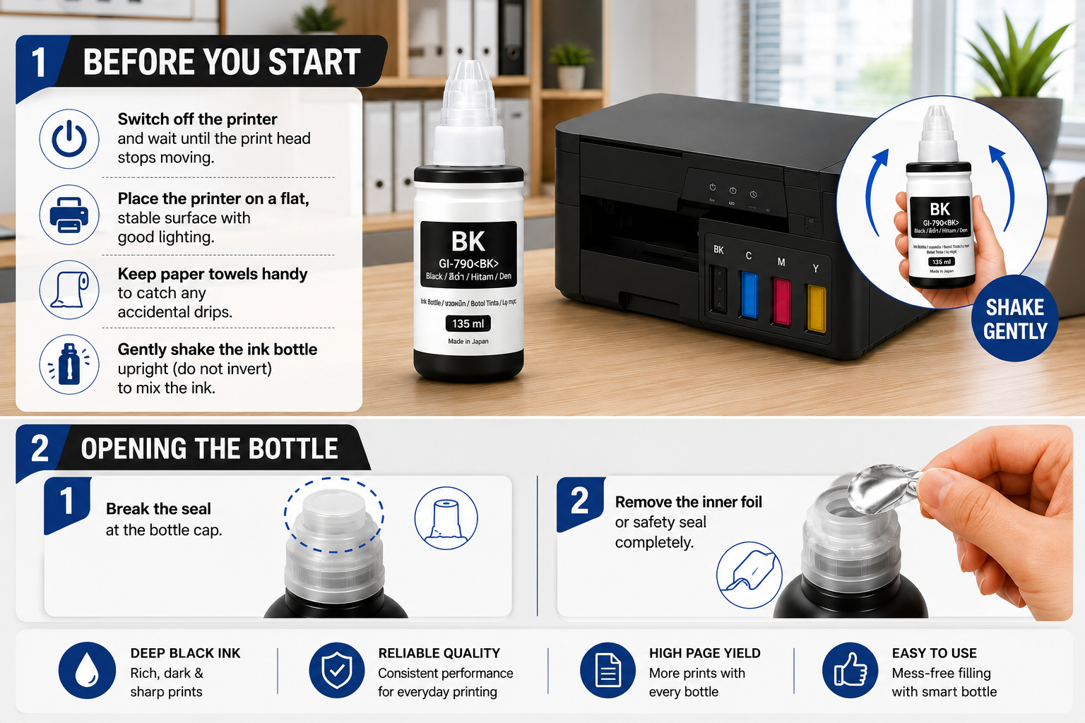 OG 790 Black Ink Bottle (Compatible)