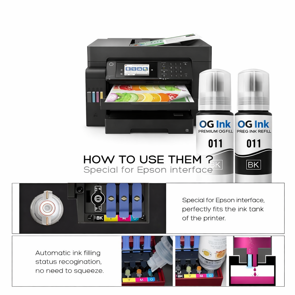 OG  011 & 012 Refill Ink Bottle Compatible (70ml) Neo online store