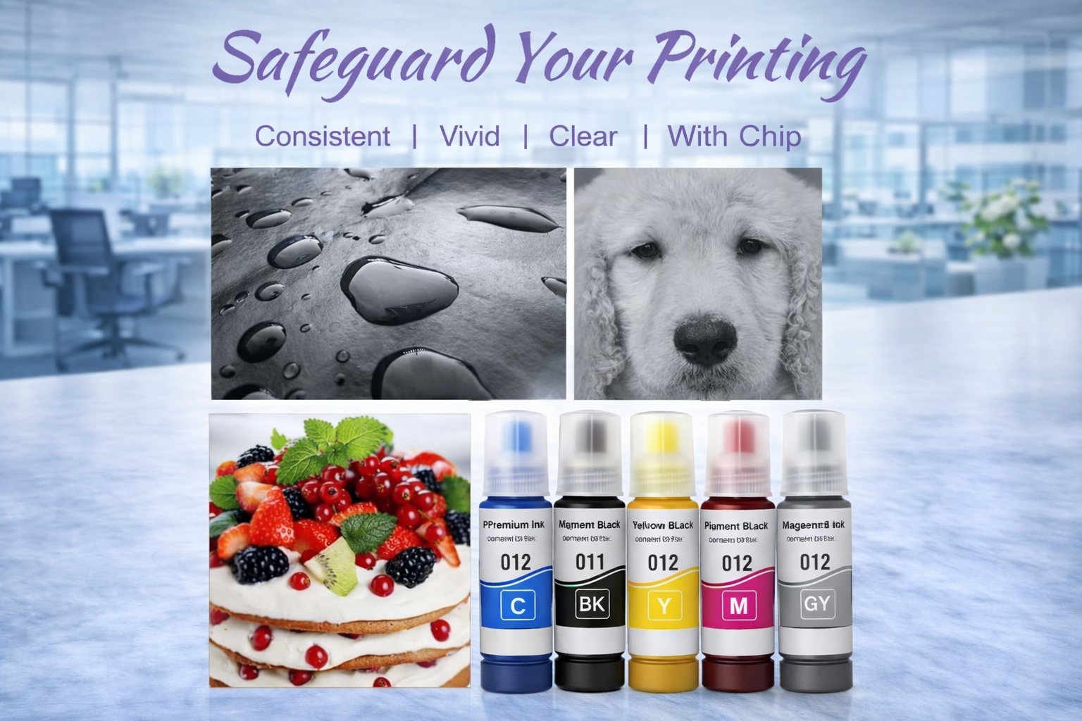 OG 057 Refill Ink Bottle set for Epson L8050, L18050  Printer (Full Color Set 6 Color) Neo online store