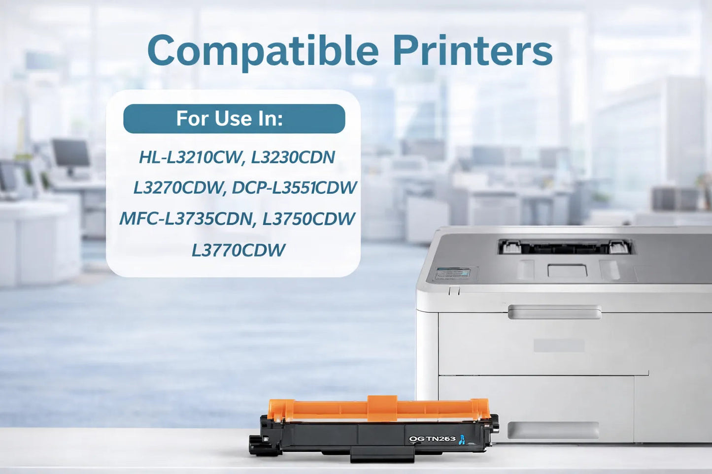 OG TN 263 Toner Cartridge Compatible (BK/C/Y/M COLOUR 4Pic) Neo online store