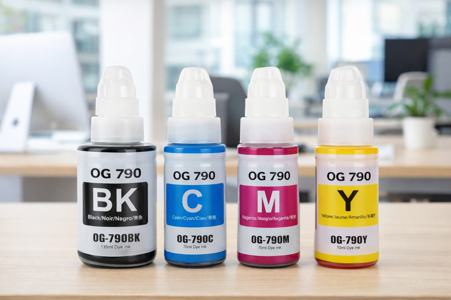 OG 790 Ink Bottle Compatible for Canon Ink (Bk/C/Y/M)(Set of 4) Neo online store