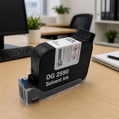 OG 2590 W3T10B Black Solvent Ink Cartridge Compatible