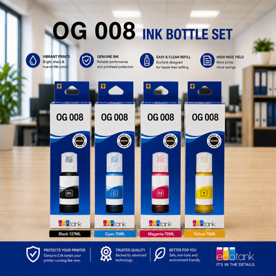 OG 008 Ink Bottle Compatible Black/Cyan/Yellow/Magenta set