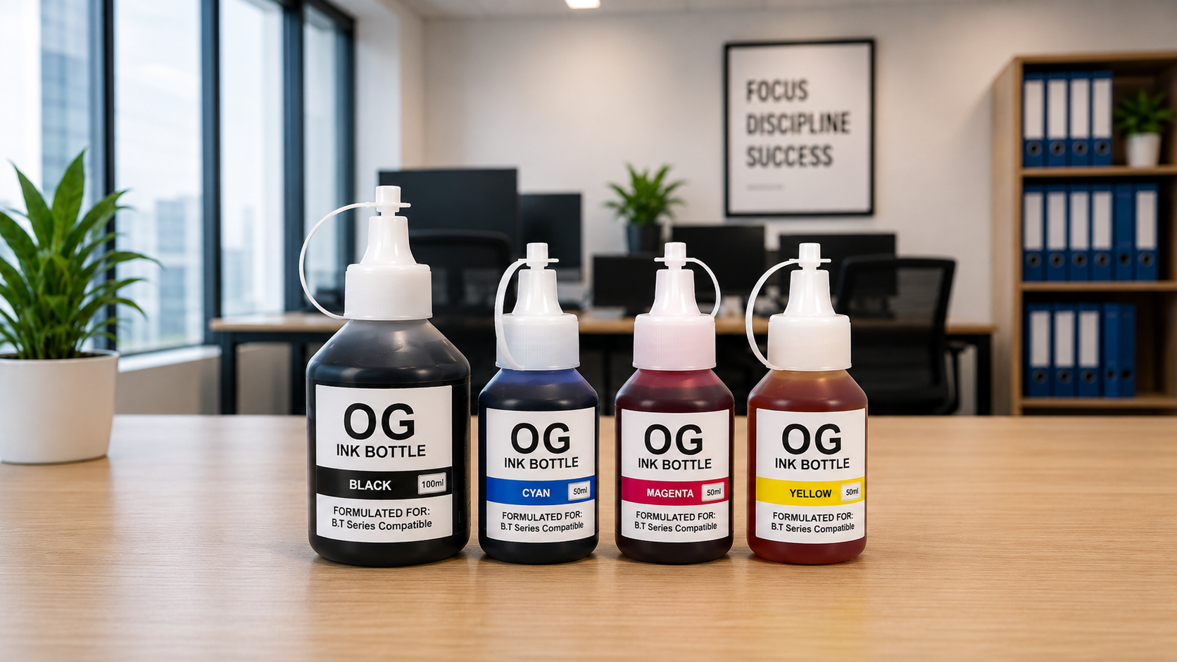 OG BT6000/BT5000 Compatible Ink Bottle Set (BK/C/Y/M)