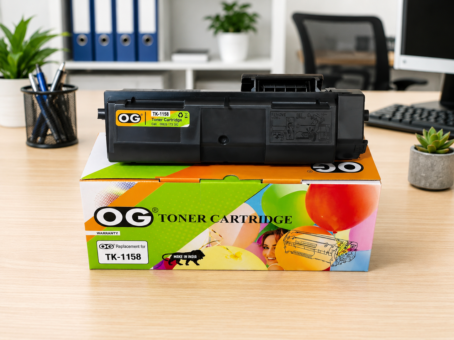 OG TK-1158 Black Compatible Toner Cartridge for Kyoceraa