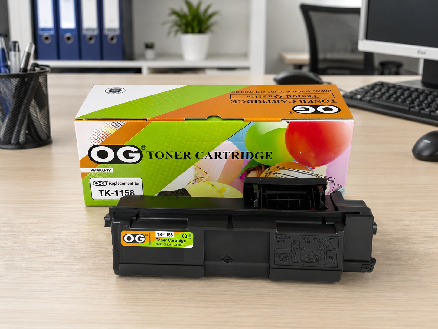 OG TK-1158 Black Compatible Toner Cartridge for Kyoceraa